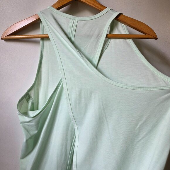EUC ATHLETA SCOOP NECK WRAP X OPEN BACK MINT GREEN TANK TOP SIZE M - Picture 4 of 12